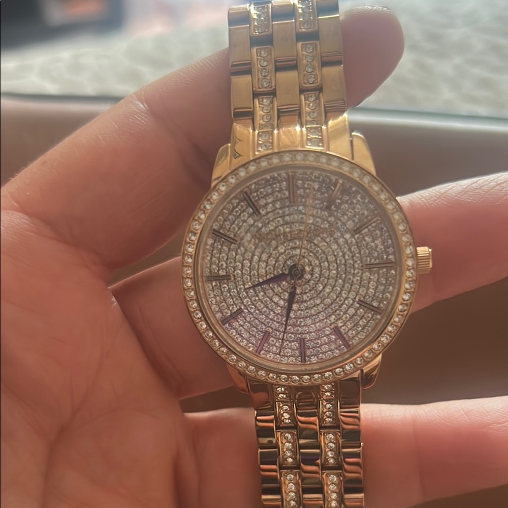 Michael Kors Gold and Silver Crystal-Embellished Watch